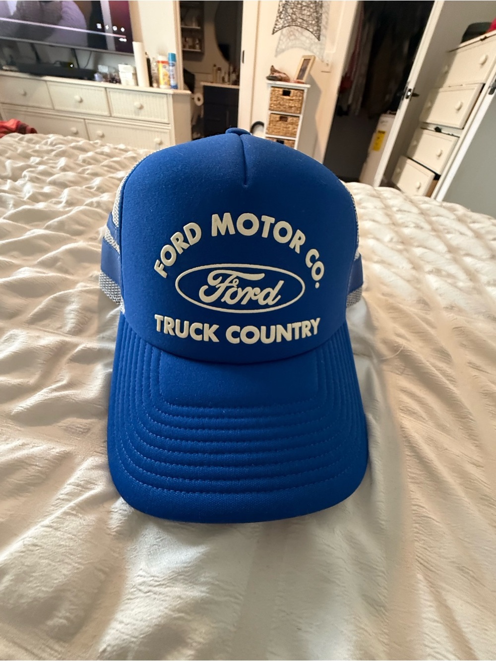 Ford Blue Truck Country Mesh Trucker Hat